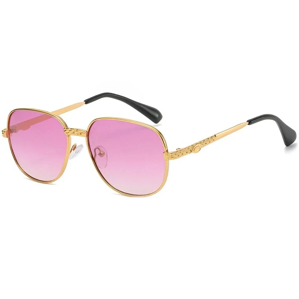 Mens Sunglasses Pink Gradient Lens Filigree Metal‎ Frame 80's 90's Hippie Style